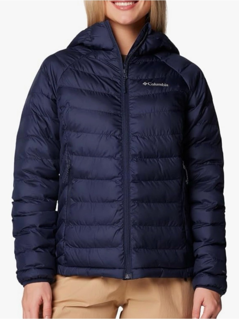 Columbia Navy Hooded Puffer Jacket
